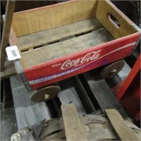 Coke  pop crate on wheels