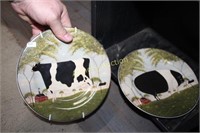 COW AND PIG DECORATED PLATES