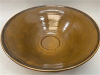 Massive Brown Glazed Studio Pottery Bowl