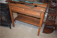Antique Oak Writing Table w/ Drawer