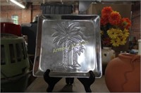 PEWTER PALMETTO SQUARE PLATTER