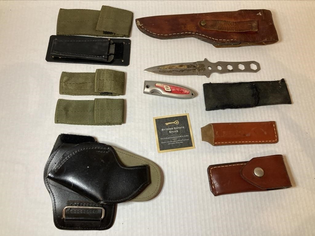 Lot of Knife Parts & Sheaths