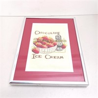 Cross-stitch Chocolate Strawberries Ice Cream