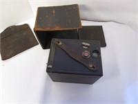 Vintage camera with leather case; case is not