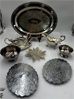 Silver plate & trivets