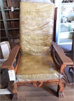 Antique Oak adjustable Morris chair and rattan