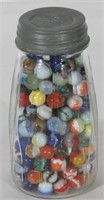 Vintage Jar of Marbles