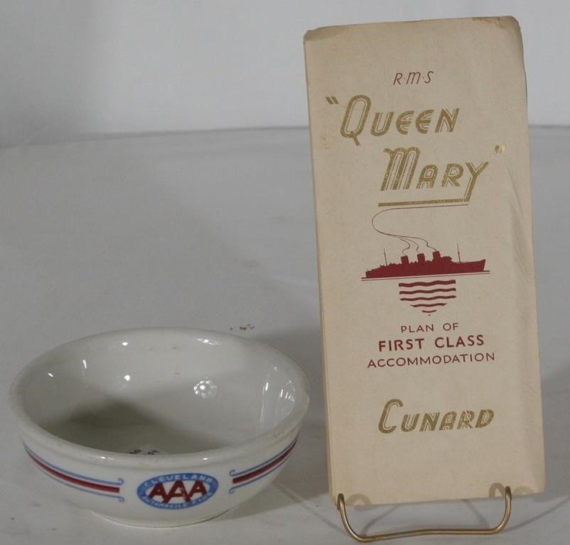 AAA Commemorative Bowl & Queen Mary Cruize Line