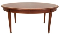 Neoclassical Style Oval Veneered Dining Table