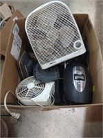 Lot of assorted fans and electrical items