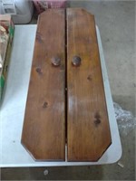 Hanging Wooden cabinet 28 in tall 11in wide 4 1/2