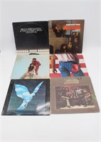 (6) Rock & Roll Vinyl LP Record Albums