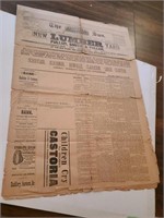 July 1887 Schuyler Sun Newspaper-Condition