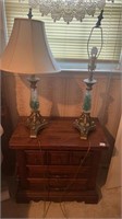 2 marble lamps