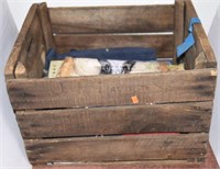 Crate full of decorated flags