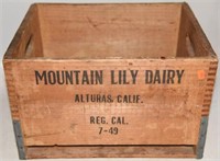 Mountain Lily Dairy milk crate