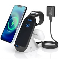 R3661  Top Tier 3 in 1 Wireless Charging Station,