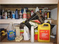 Used Garage Liquids Including Starting Fluid,