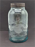 Diamond Teal Quart Canning Jar