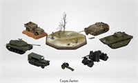 Group of WWII Tanks & Vehicles Plastic Models