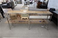 Granite & polished chrome console table