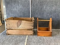 Wooden Crate and Caddy