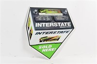 INTERSTATE MEGA-TRON BATTERIES SOLD HERE S/S SIGN