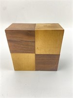 Mixed Wood Desk Paperweight / Display Stand