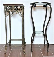 Two Metal Side Tables