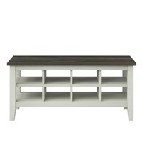 Wood Storage Bench w/ Dividers 17.88x40