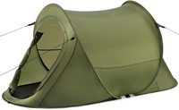 2 Person Pop-Up Camping Tent  Green