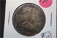 1949 FBL Franklin Half Dollar Super Toned!