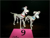 PAIR OF 101 DALMATION RUBBER FIGURES