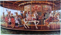LEE DUBIN SIGNED COLLOTYPE "CAROUSEL"
