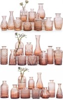 Vintage Glass Bud Vase Set