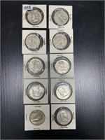 10 silver half dollars