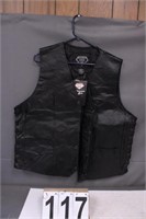Biker Leather Vest XL
