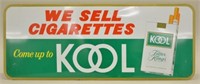 Tin KOOL Cigarettes Advertising Sign