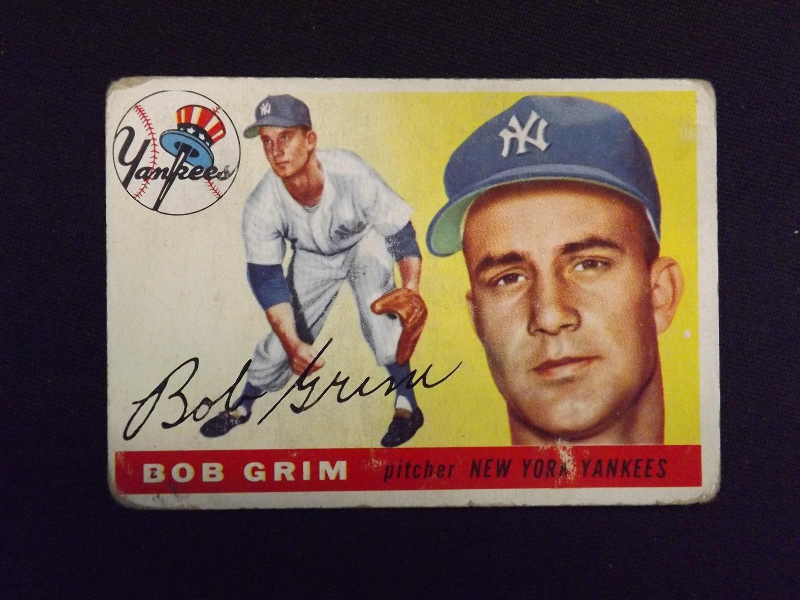 1955 TOPPS #80 BOB GRIM YANKEES VINTAGE