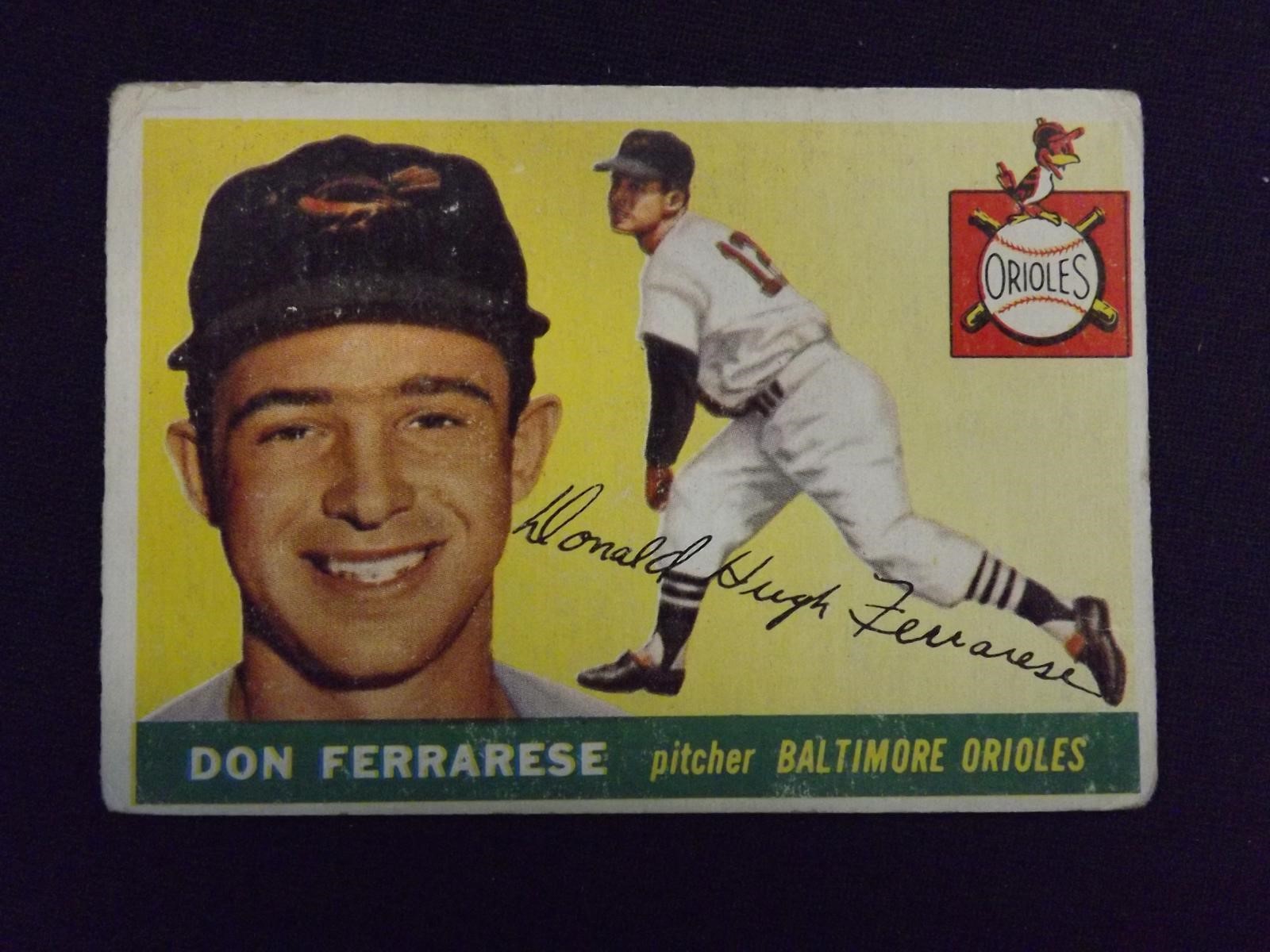 1955 TOPPS #185 DON FERRARESE ORIOLES