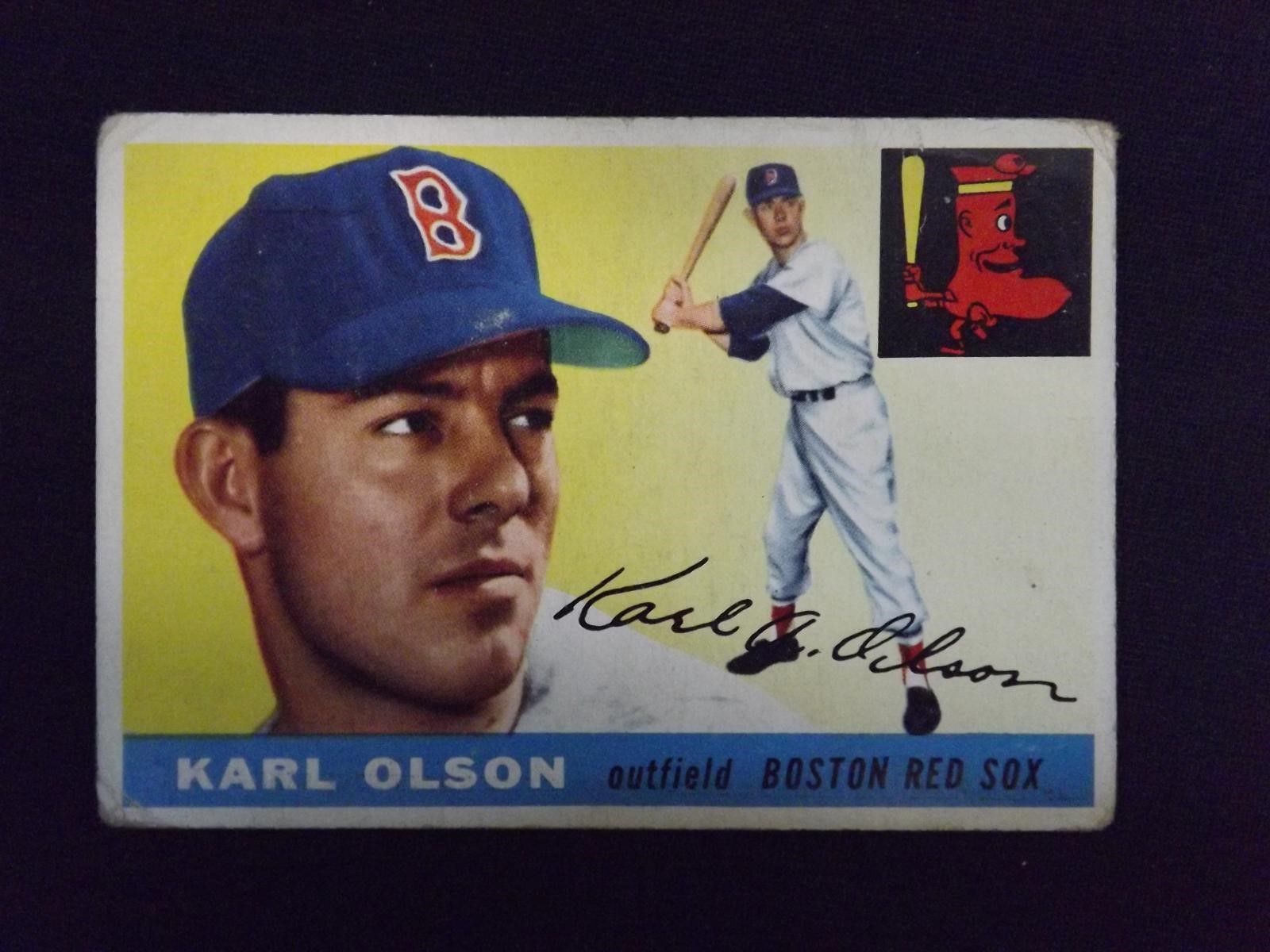 1955 TOPPS #72 KARL OLSON BOSTON RED SOX
