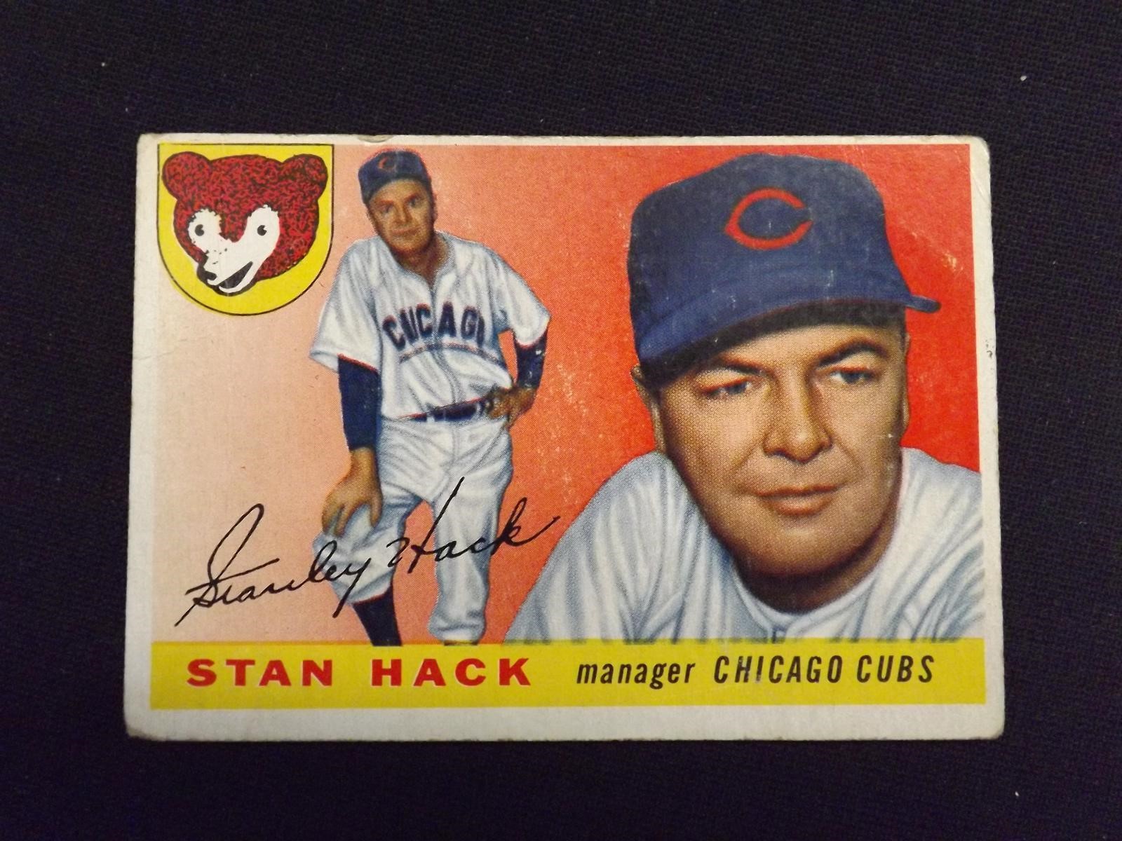 1955 TOPPS #6 STAN HACK CUBS MANAGER