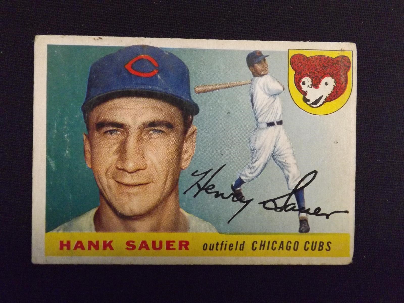 1955 TOPPS #45 HANK SAUER CHICAGO CUBS