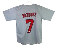 SIGNED CHRISTIAN VAZQUEZ RED SOX JERSEY JSA