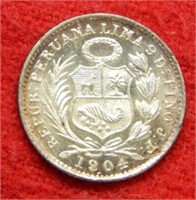 1904 Peru 1/2 Dinero