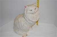 Large Ceramic White Persian Cat