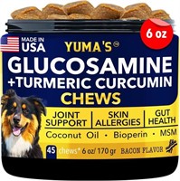 YUMA'S Chews for Dogs, 45 Chews, Bacon Flavor