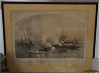 Civil War Naval Lithograph