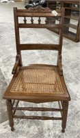 Victorian Eastlake Style Walnut Caned Chair