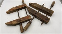(2) wooden block clamps